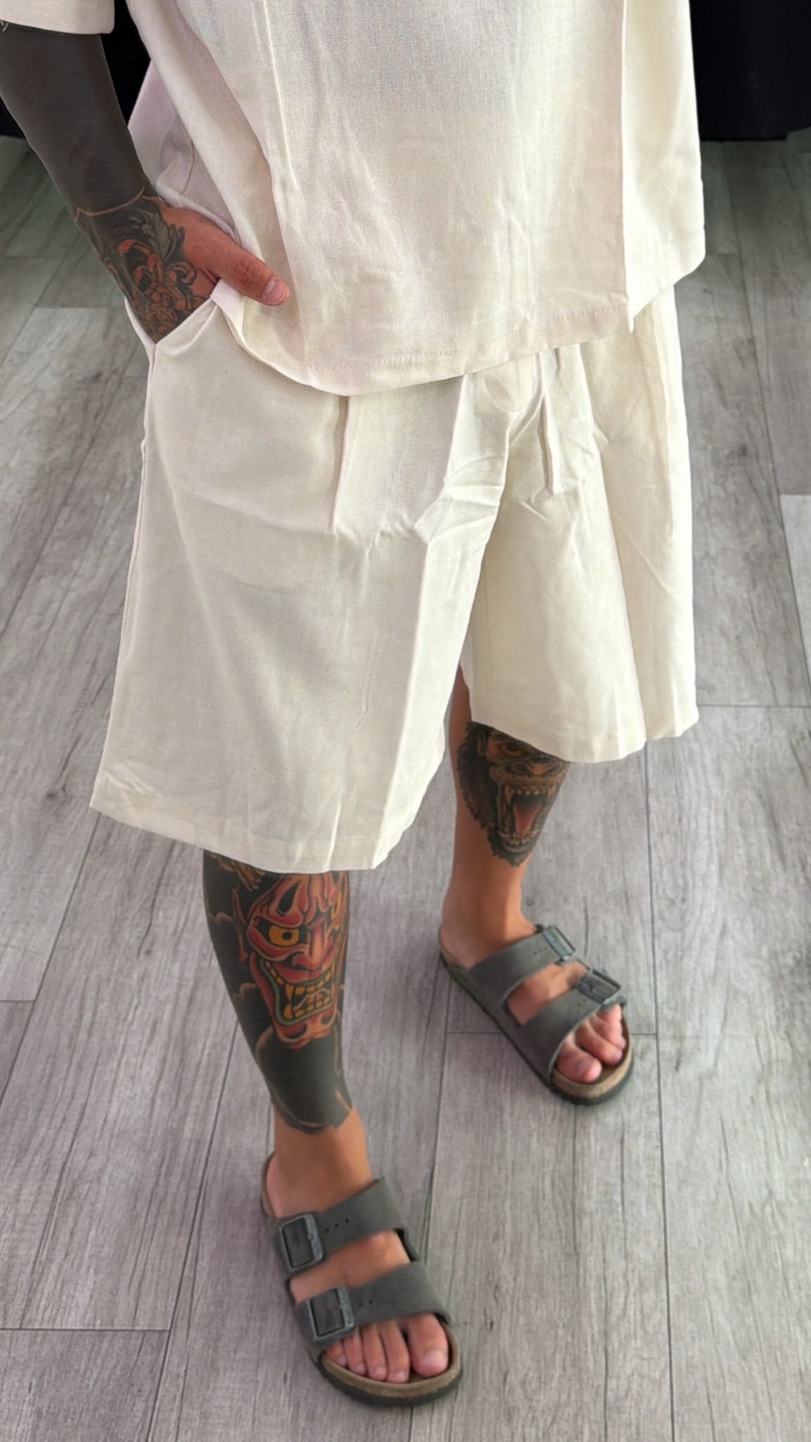 Coordinato lino beige