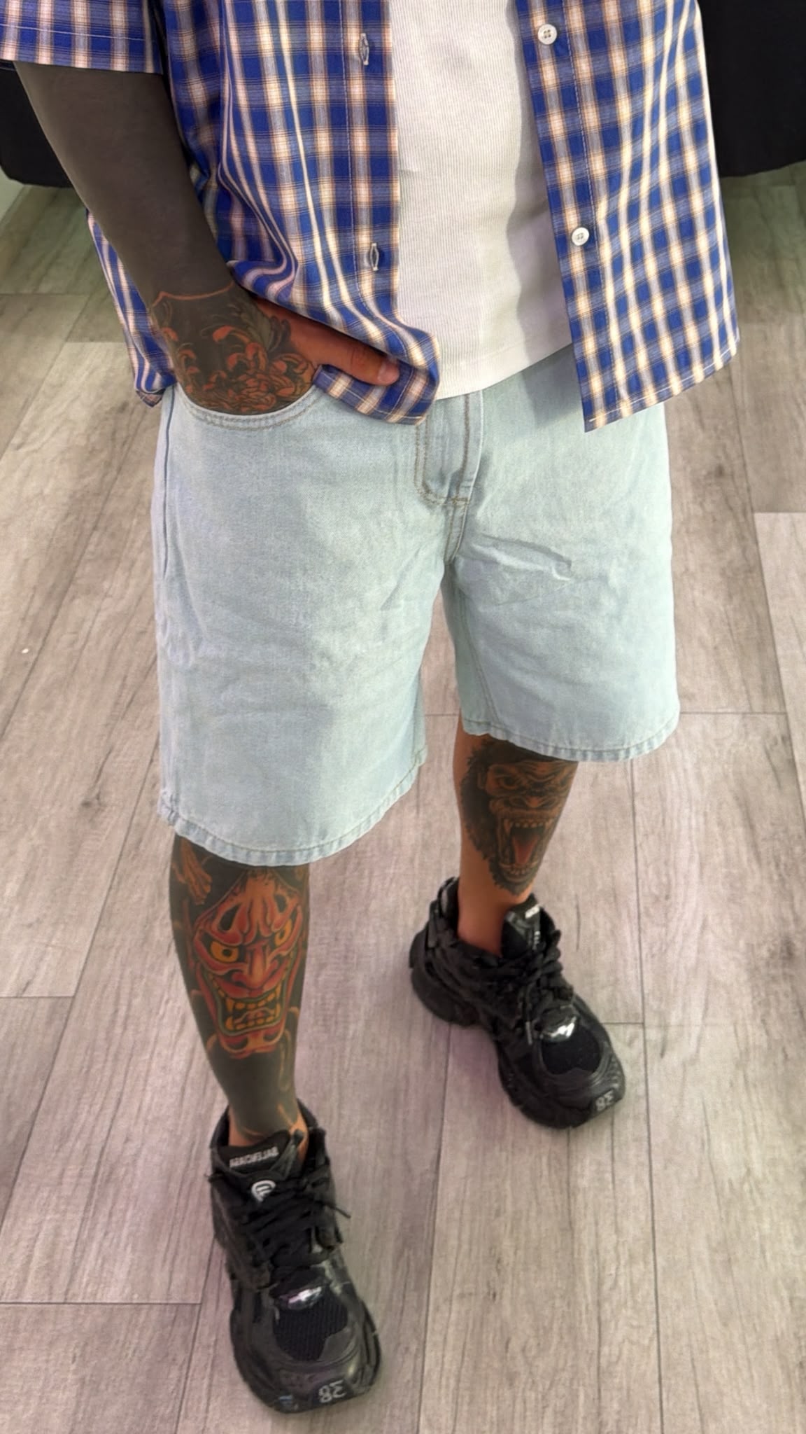 Bermuda jeans azzurro