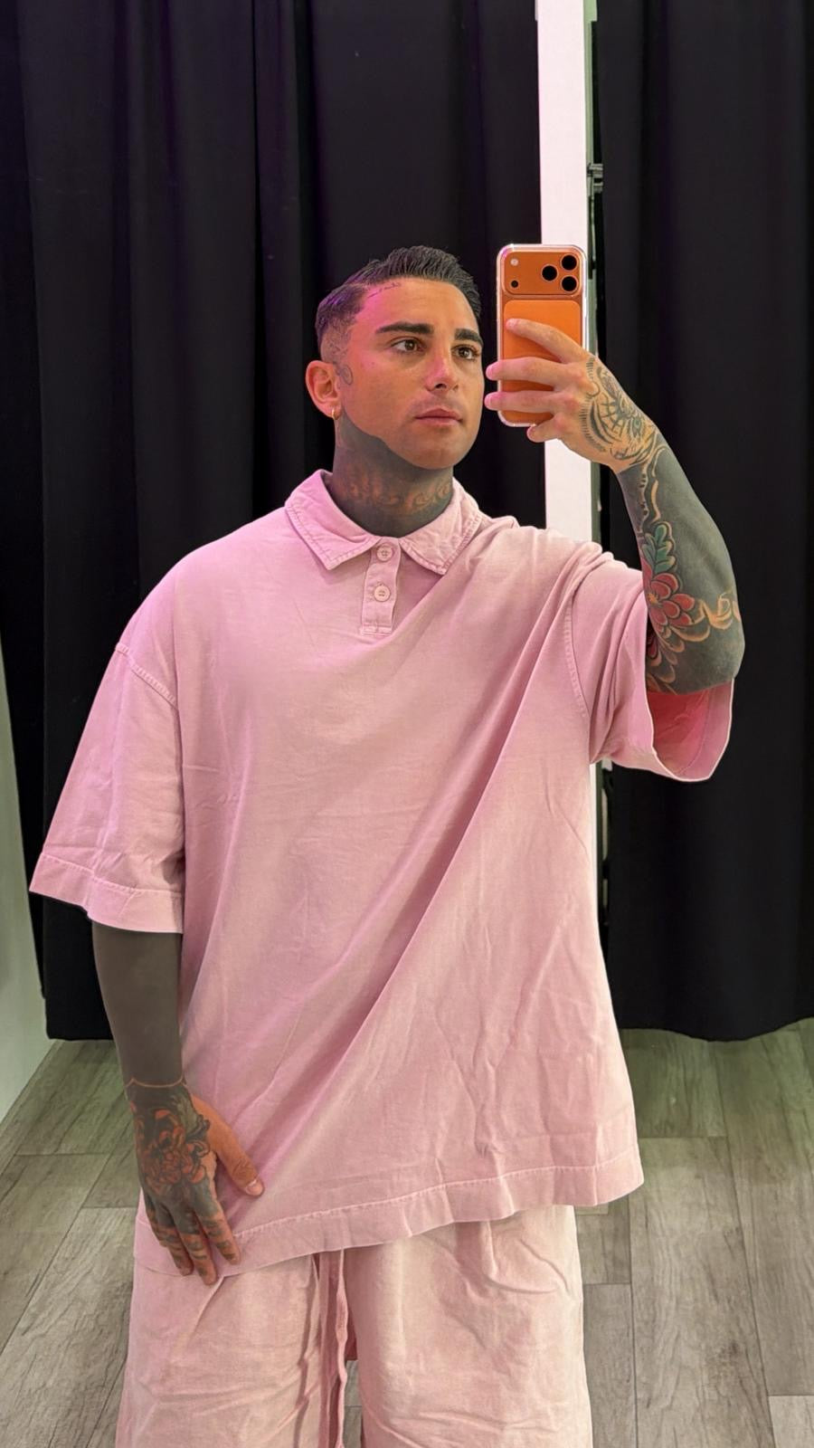 Coordinato slavato rosa
