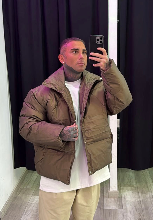 Piumino marrone