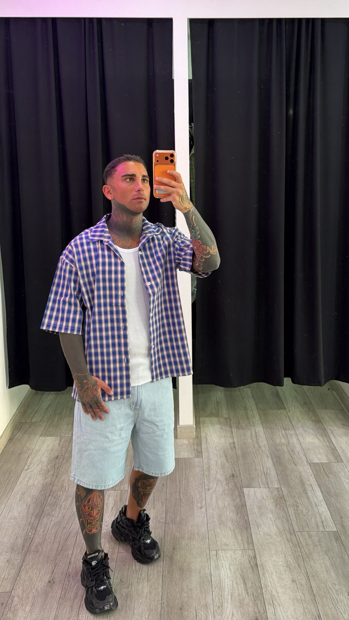 Camicia quadri blu
