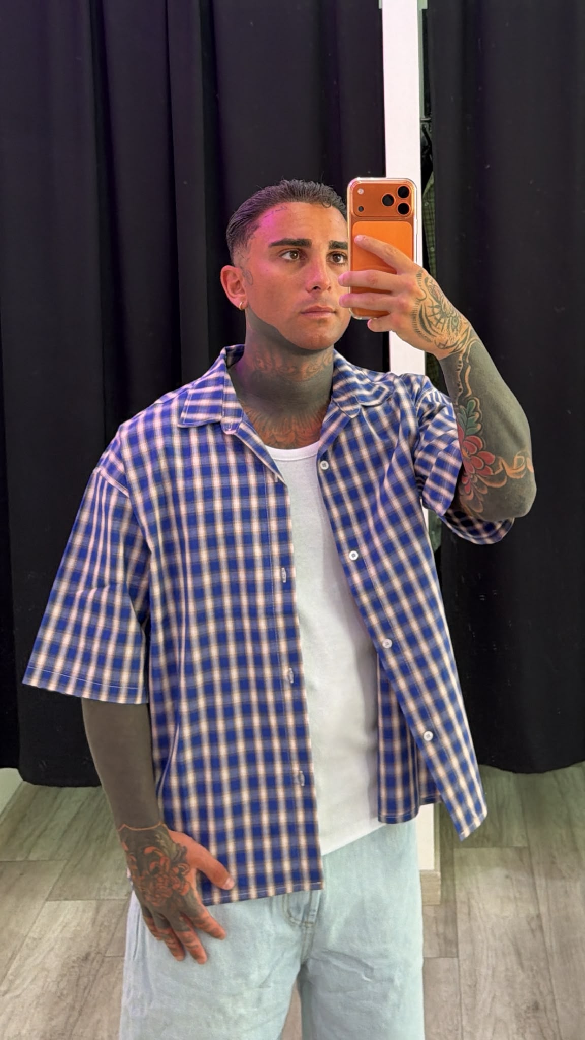 Camicia quadri blu