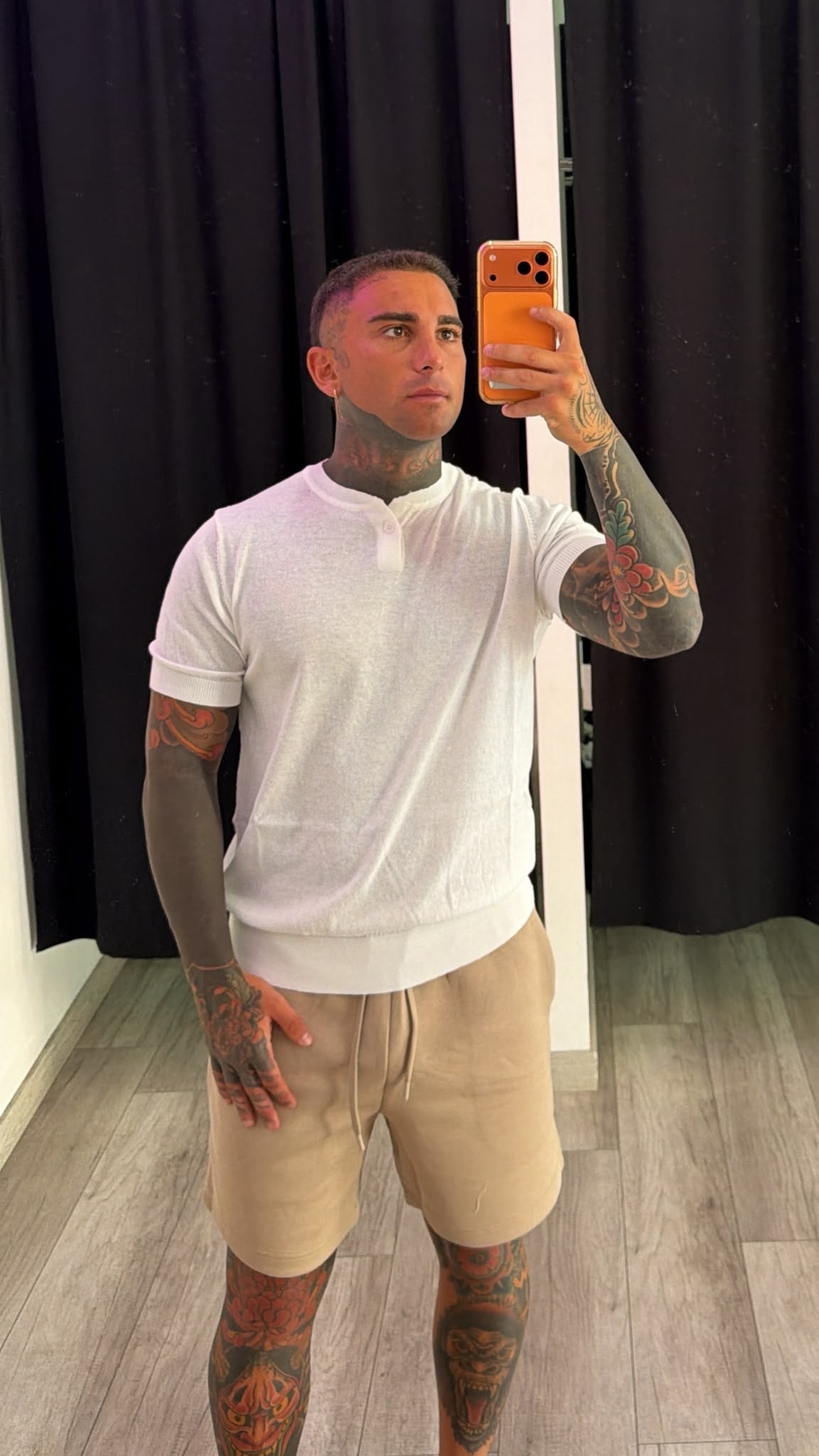 Maglia scollo coreano