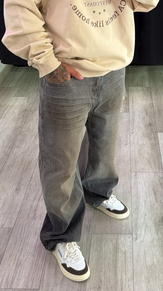 Jeans baggy grigio