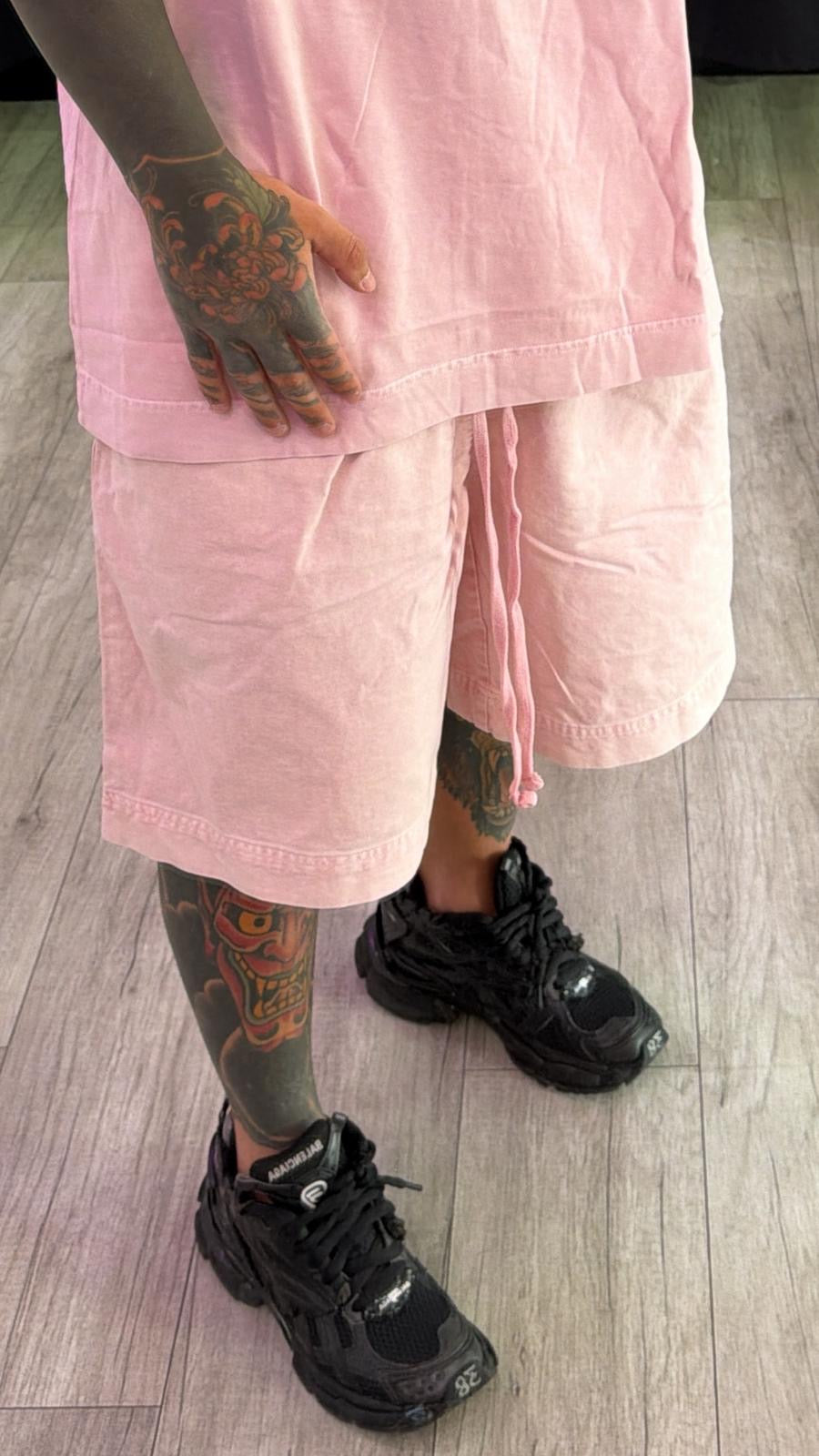 Coordinato slavato rosa