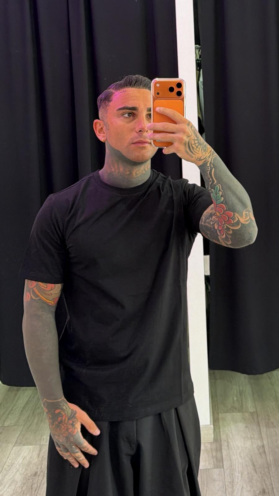 T shirt slim nera