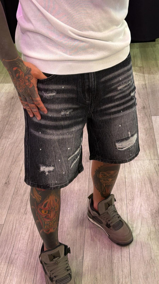 Bermuda jeans nero