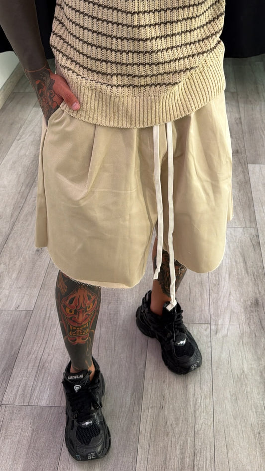 Pantaloncino taglio in filo crema