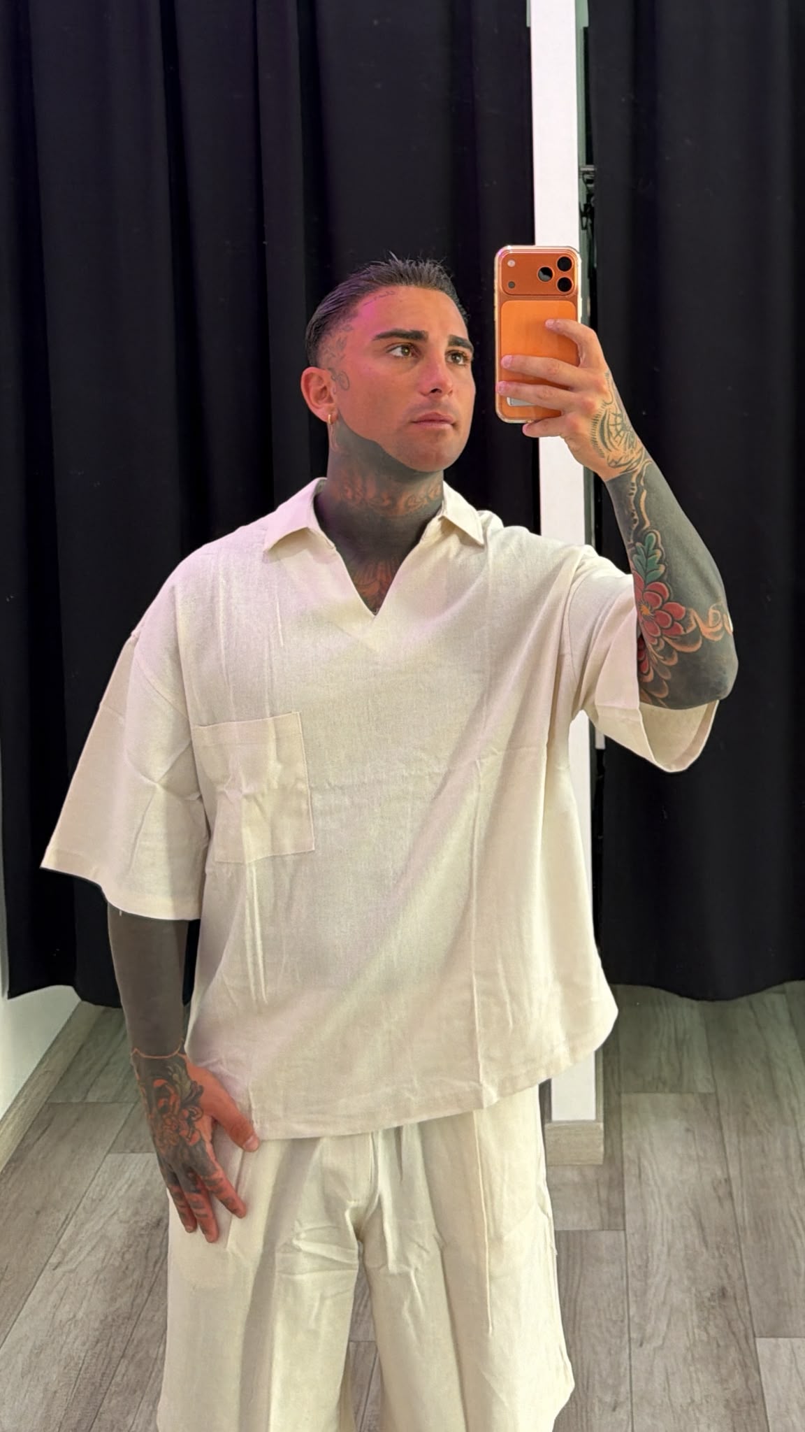 Coordinato lino beige