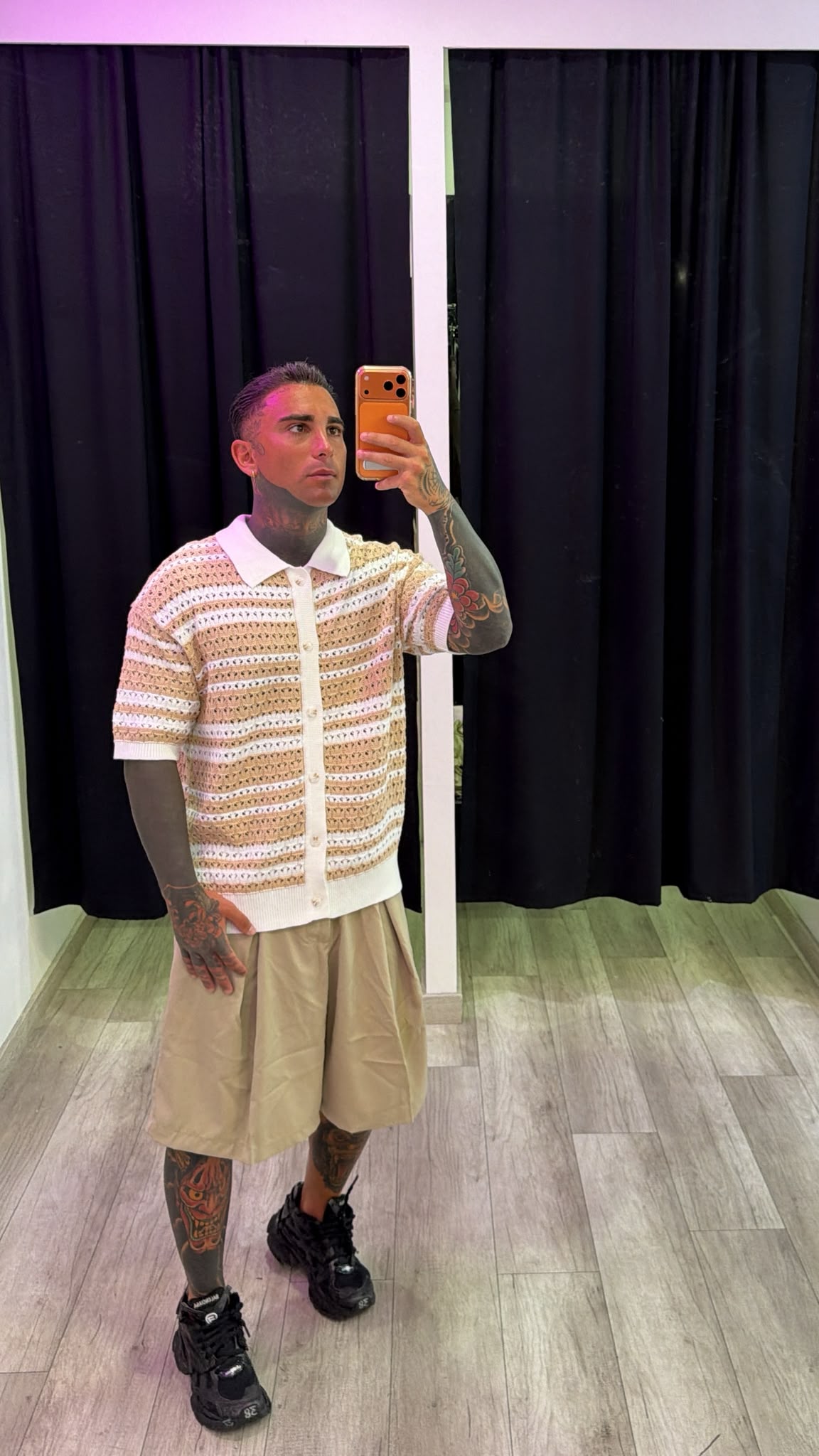 Camicia in ricamo Khaky