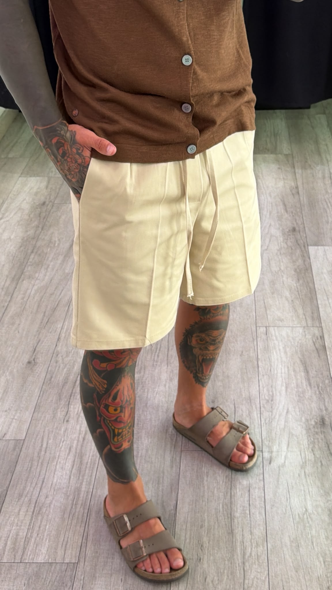 Bermuda fashion crema