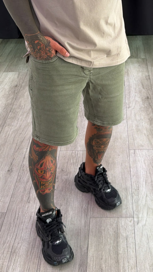 Bermuda jeans verde