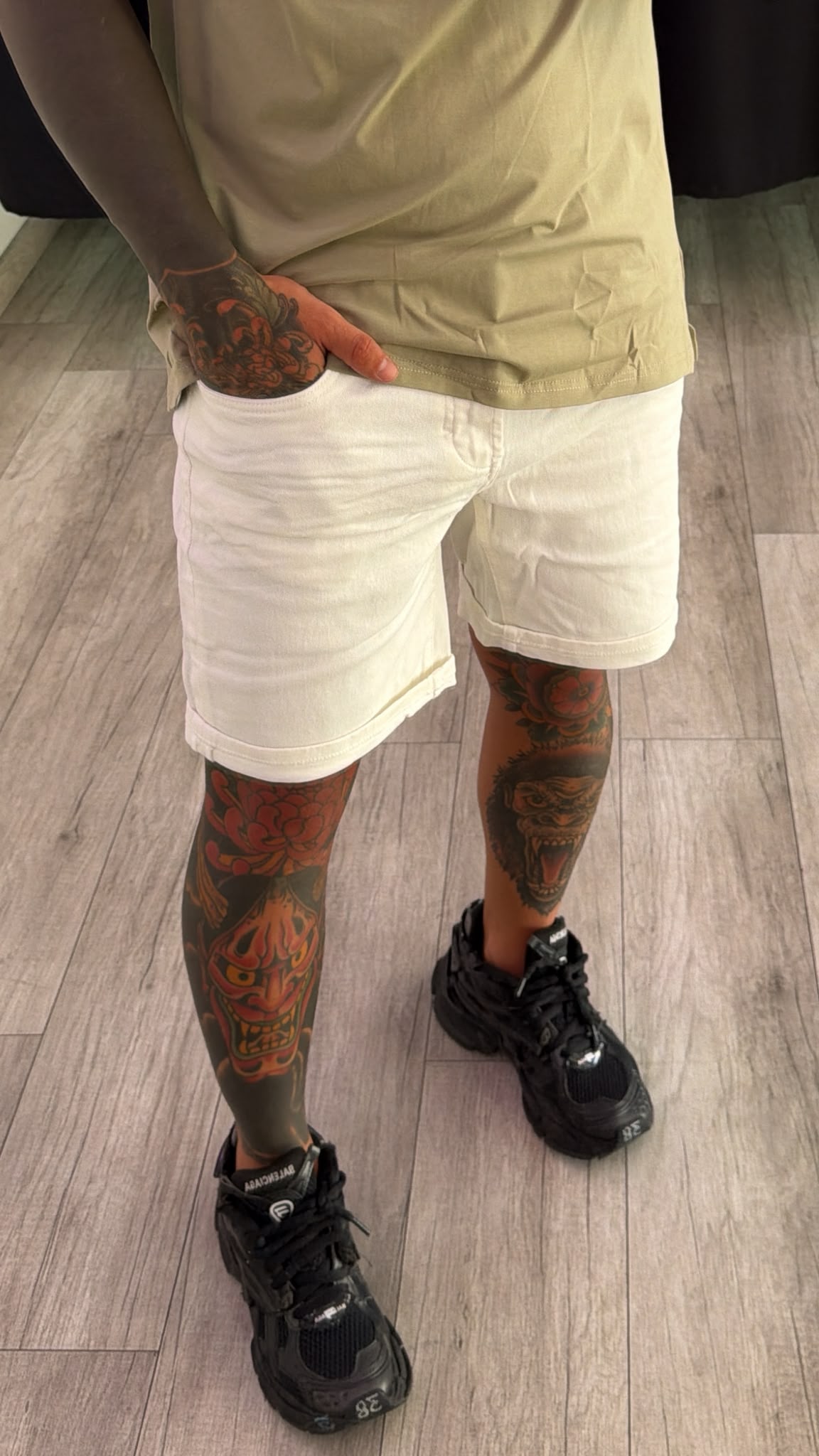Bermuda jeans bianco