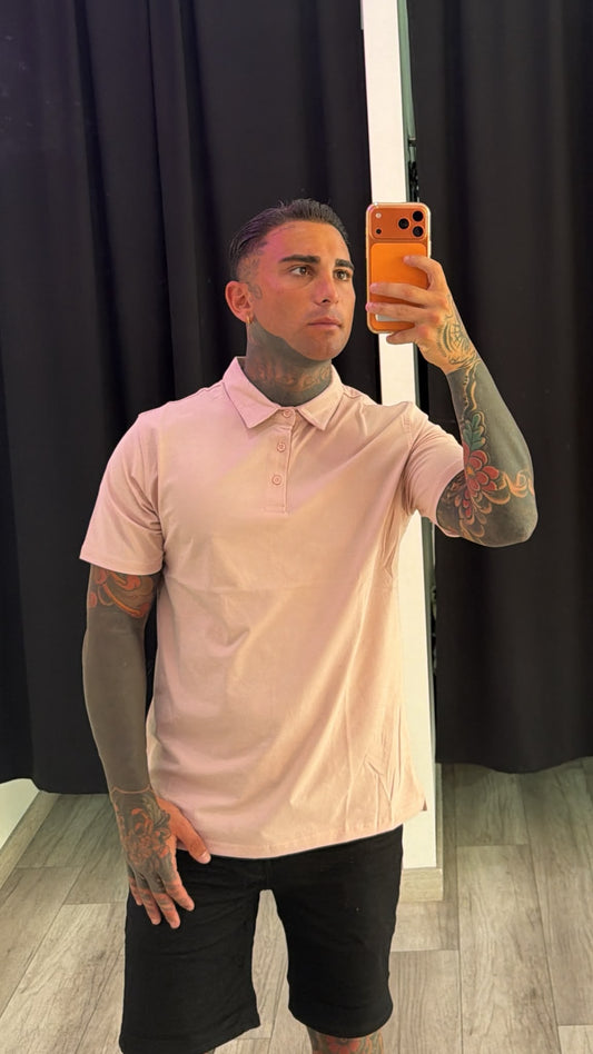 Polo rosa in cotone