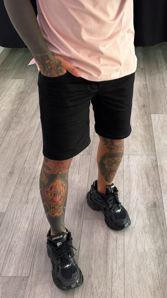 Bermuda jeans nero