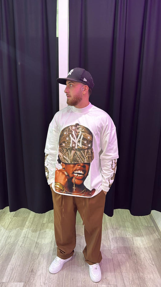 T shirt limited edition bianca e beige