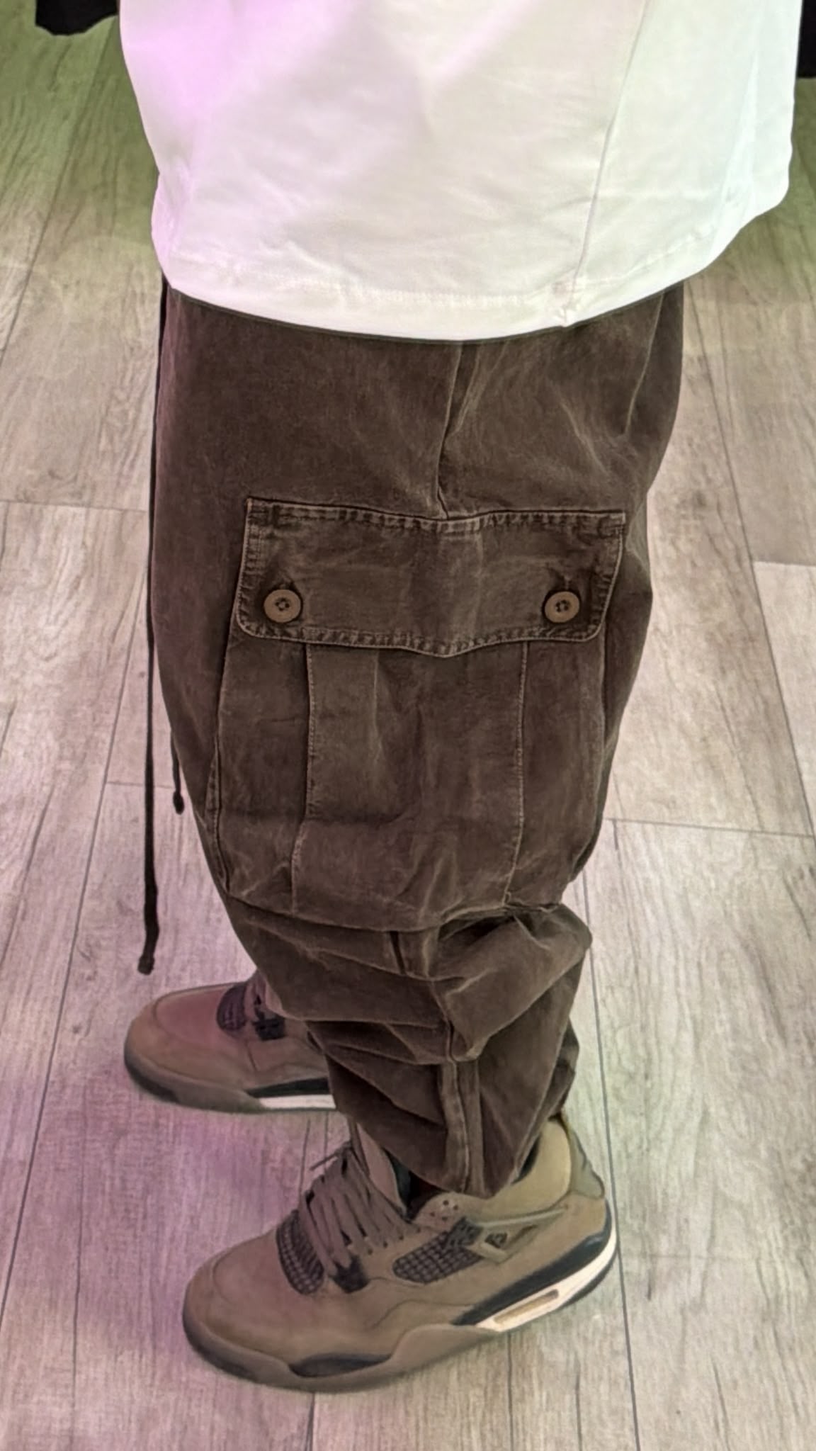 Cargo slavato marrone