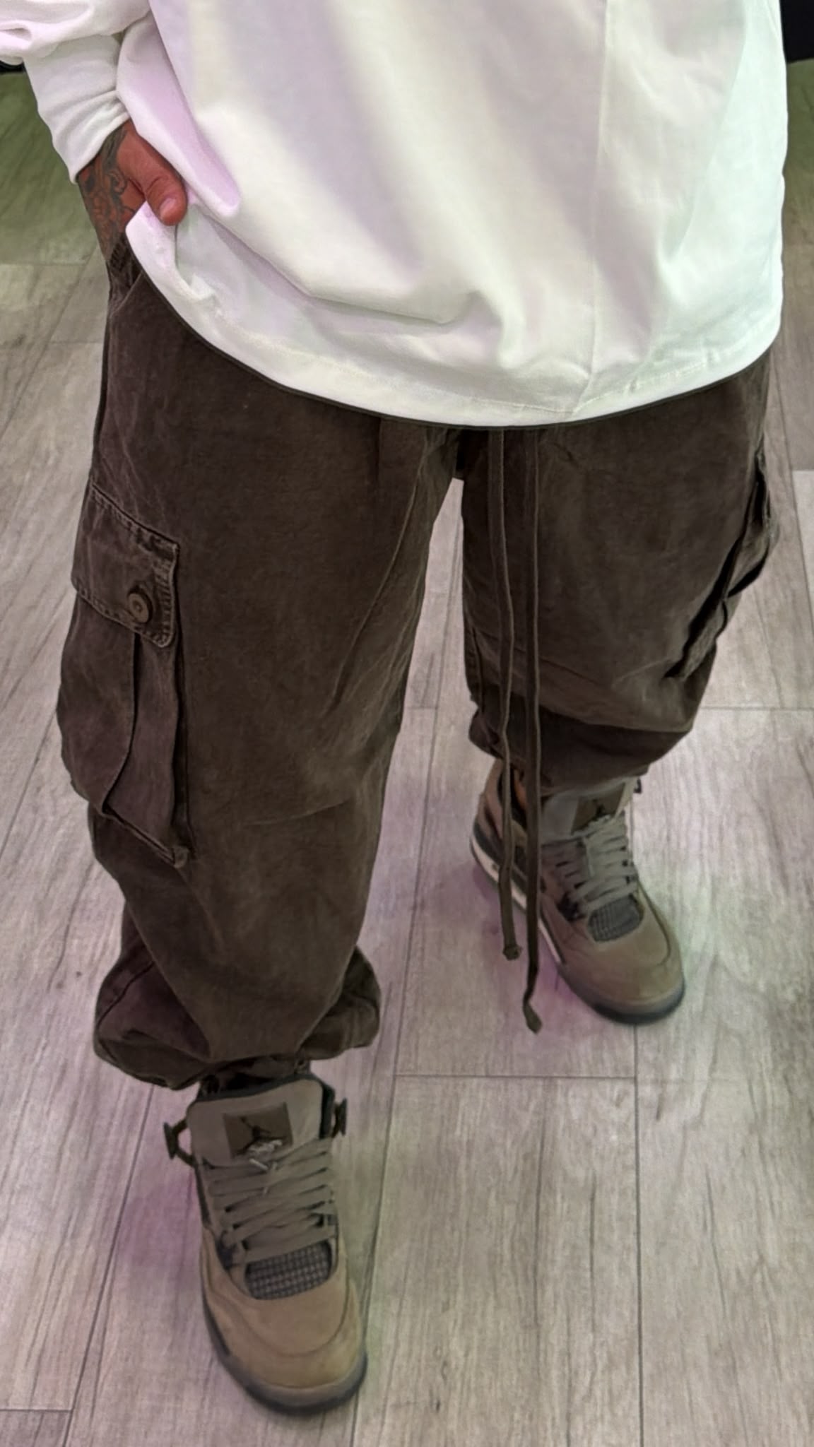 Cargo slavato marrone